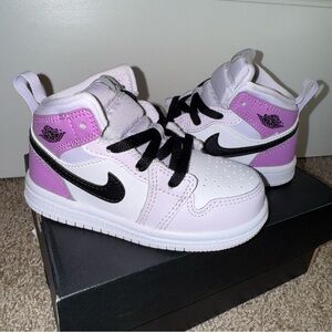 JORDAN 1 MID (TD) | Toddler Size 7C | Barely Grape / Black-White